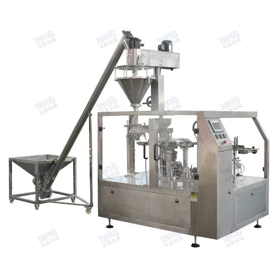 Macchina automatica per il confezionamento di sacchetti Doybag con ripieno di cioccolato, zucchero, latte in polvere